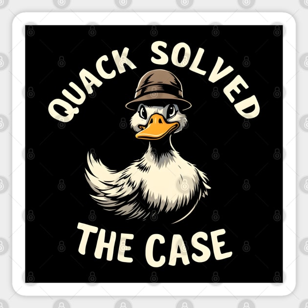 Funny Duck Detective Sticker by MakerMind8.2